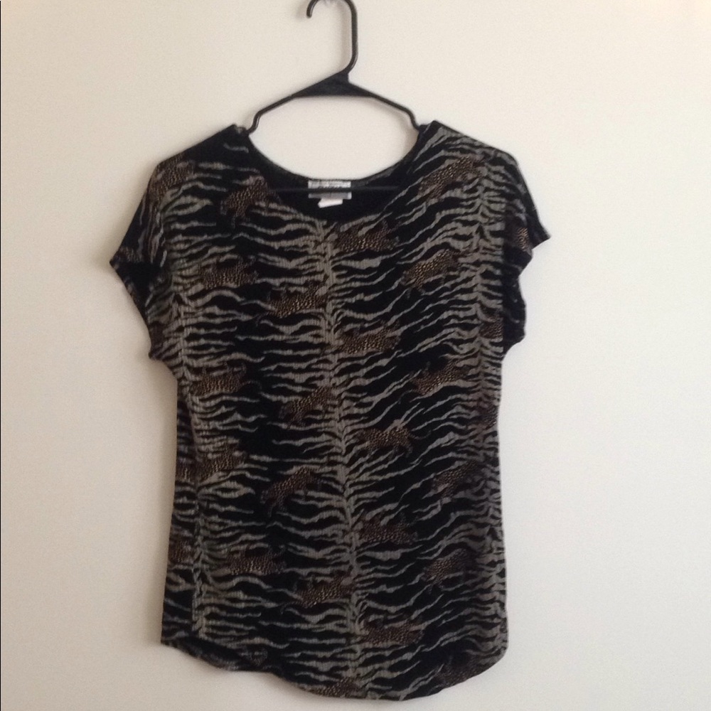 VINTAGE short sleeve leopard print